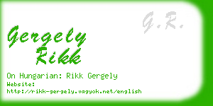 gergely rikk business card